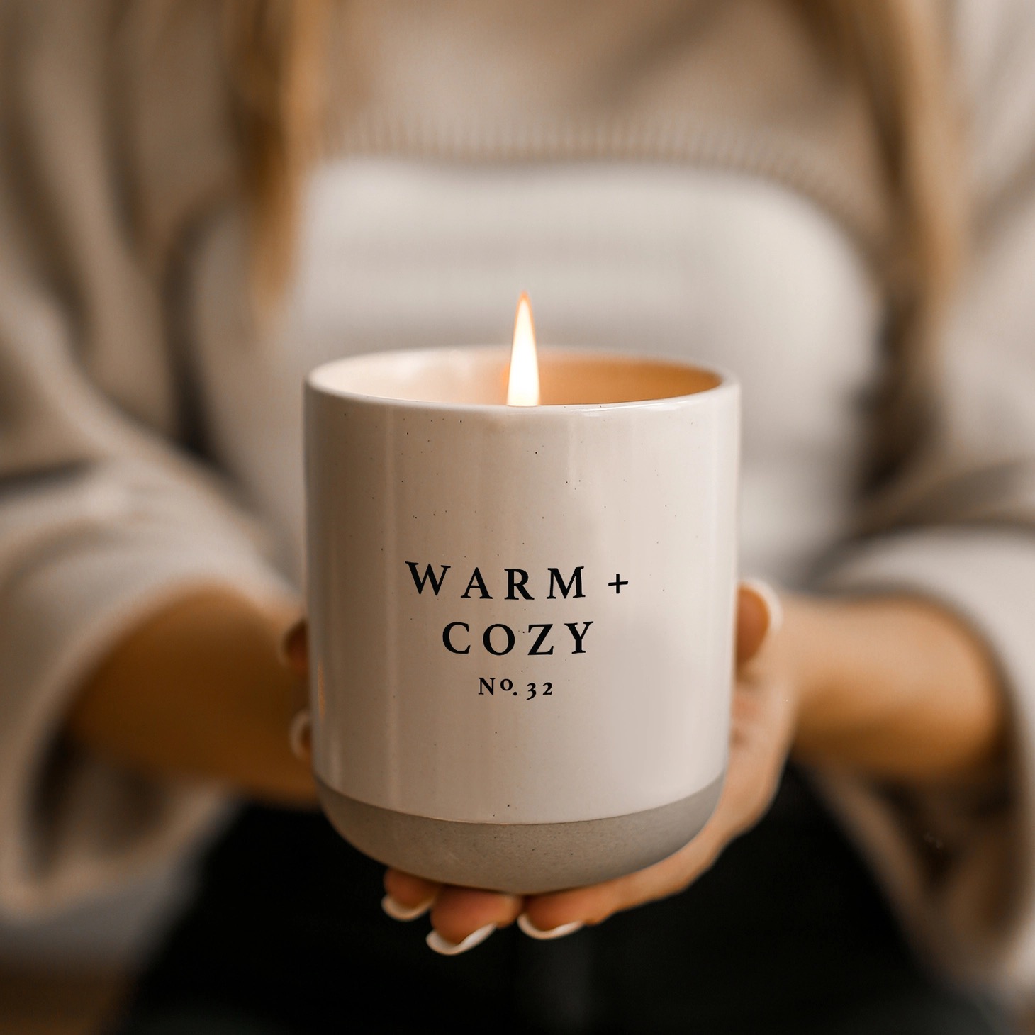 Duftkerze, warm & cozy